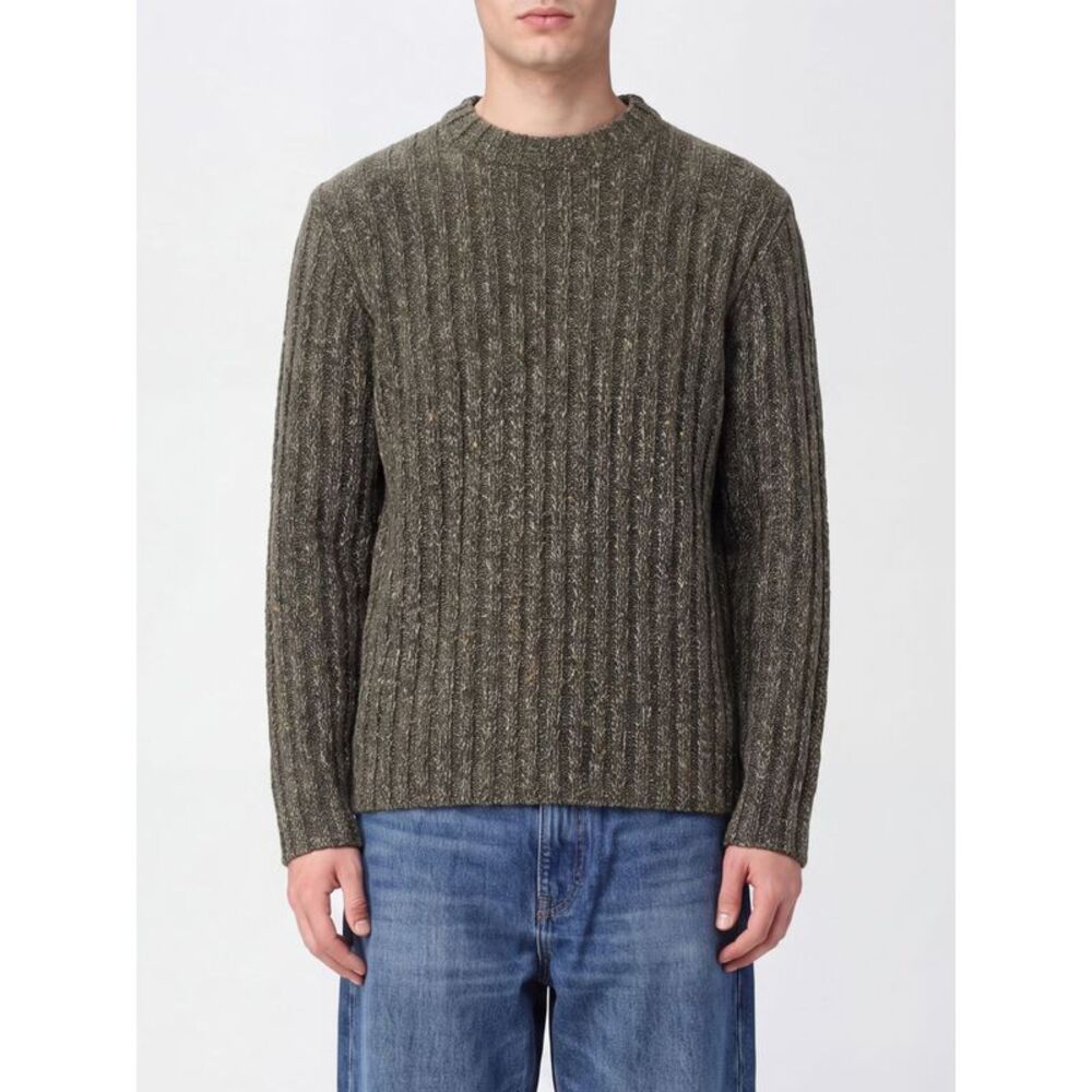 Golden Goose Men Golden Goose Ribbed Wool Crewneck Jumper With Back Logo